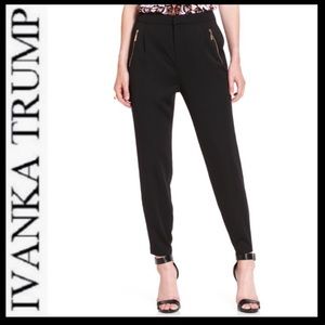 Ivanka Trump Zipper Pocket Silky Pants